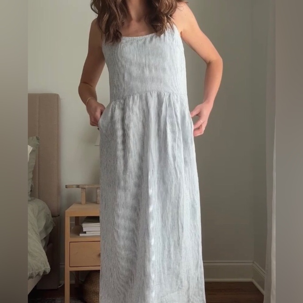 Quince European Linen Midi Dress